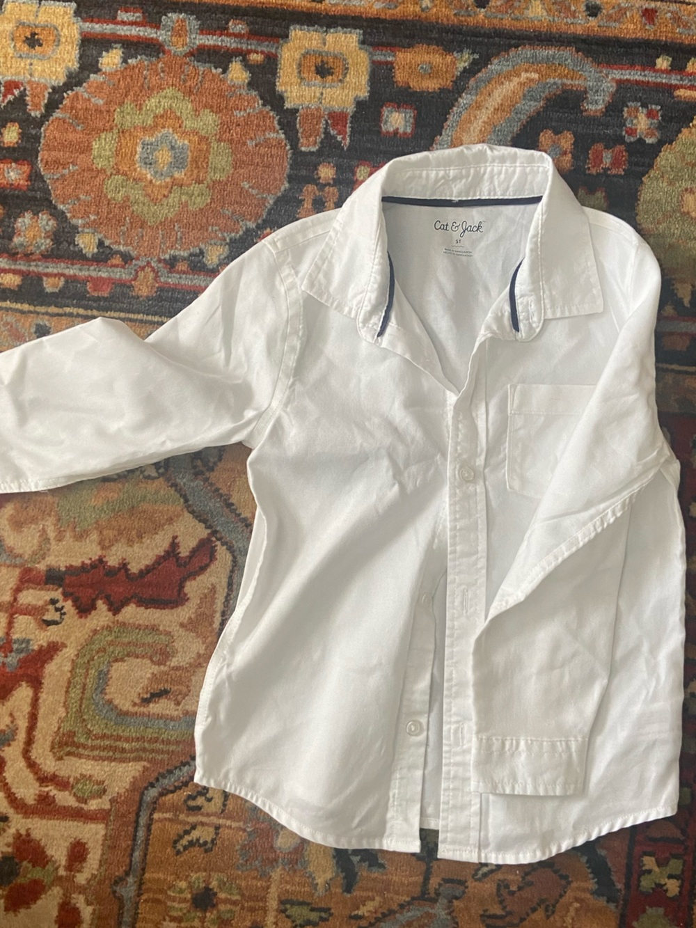 Cat & Jack White Long-Sleeve Button-Down Shirt